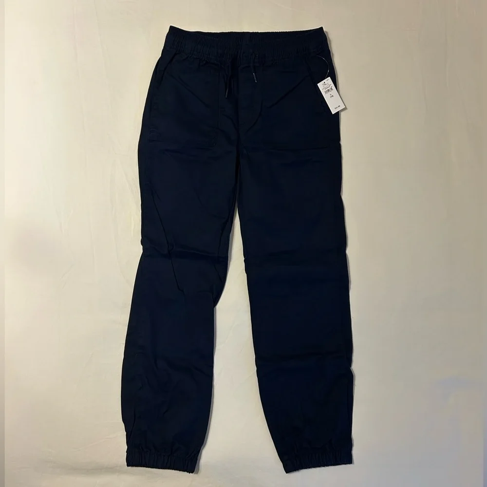NWT GAP Kids Twill Joggers Navy Blue Size 10 Boys